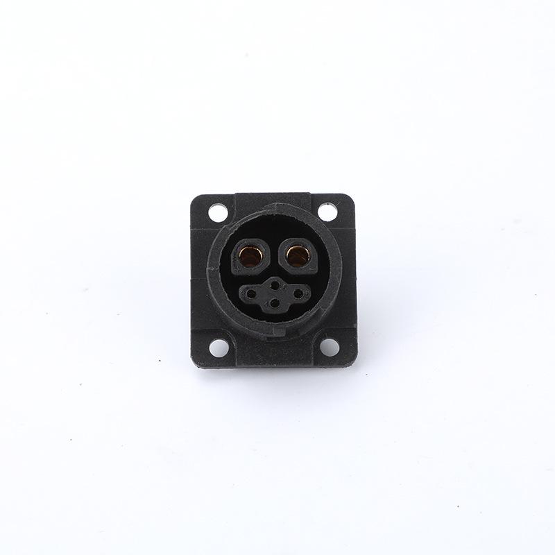 Waterproof M23 6-Pin Energy Storage Connector: Square Female, 30-50A Charge/Discharge