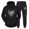 Men Women Spider Web Sport Suit Hoodies+Pants Tracksuits Pullovers Hooded Sweatershirts Sweatpants Casual Streetwear Outfits