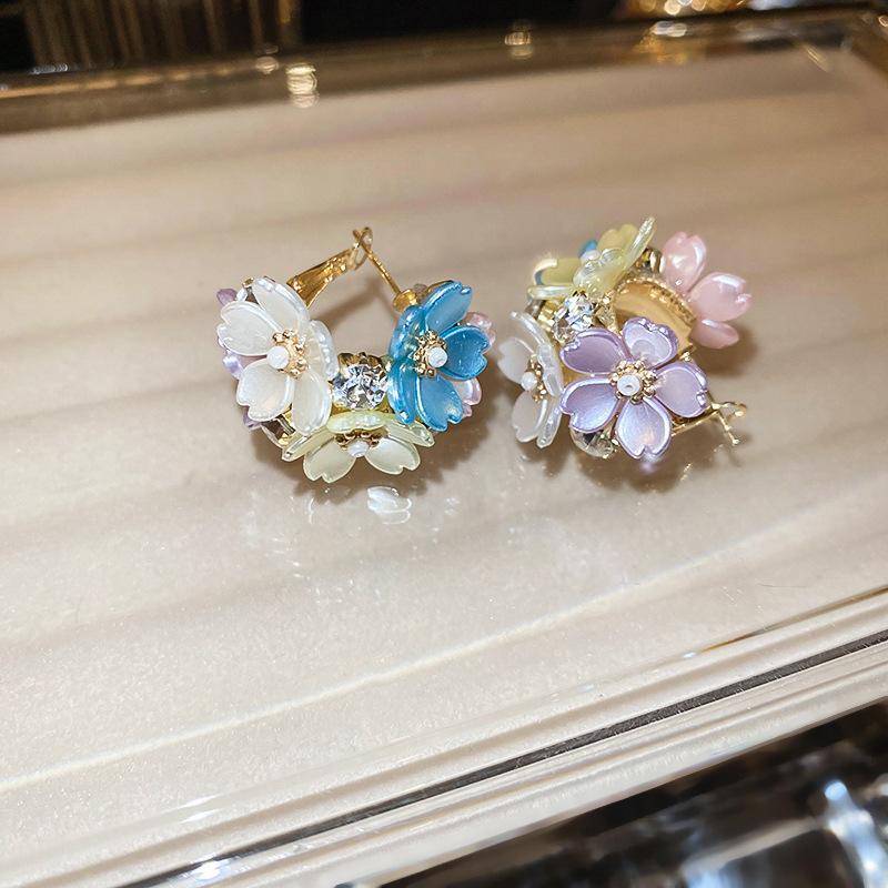 Franse Hofstijl Zilveren Naald Zirkonia Rechthoekige Oorbellen Exquise Lichte Luxe High-end Stud Oorbellen Overdreven Oorbellen Vrouwen