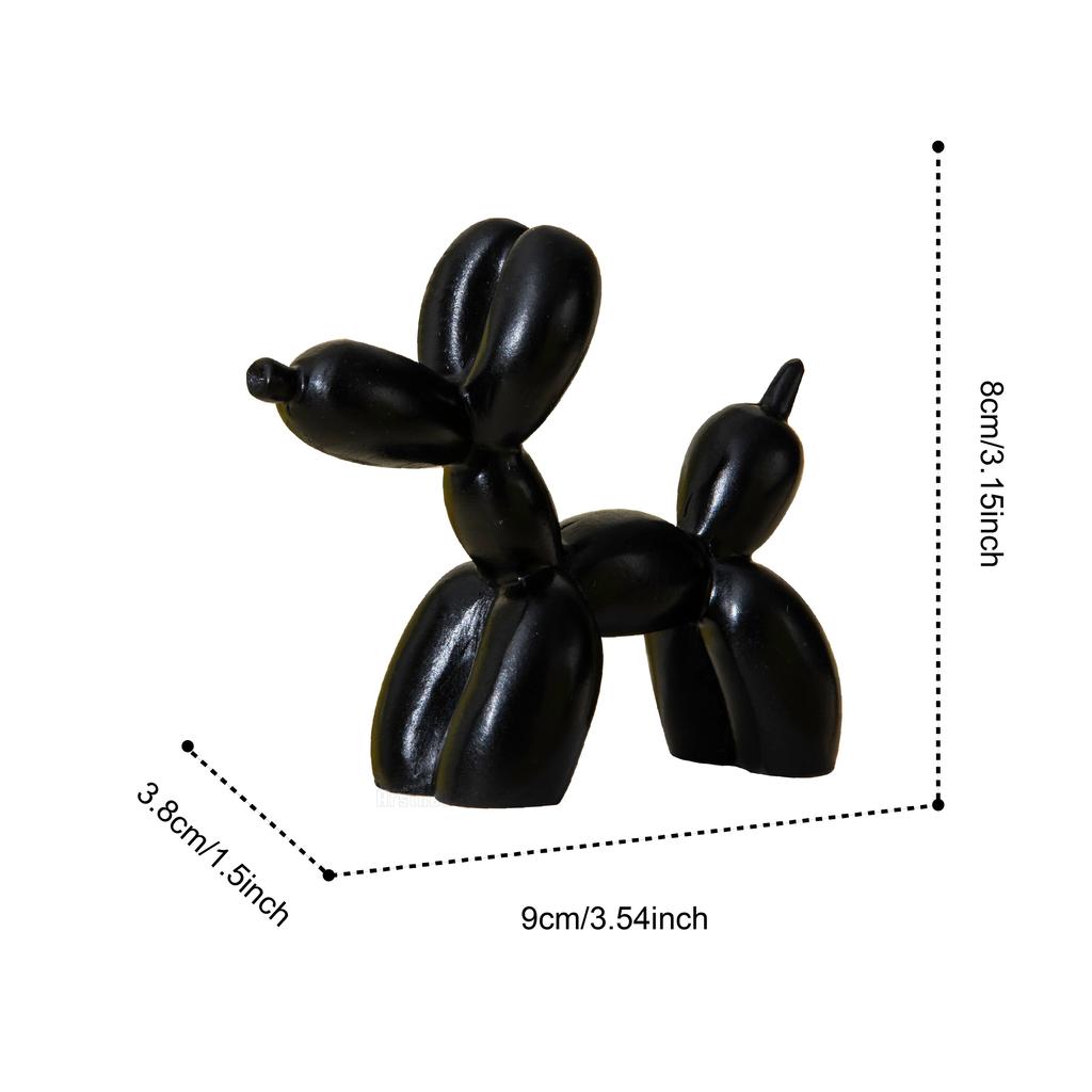 Balloon Dog Desktop Ornament Living Room Sculpture Decor Nordic Style Figurine Resin Cretative Animal Craft Statue Home Art Gift WBL