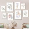 Minimalist Colorful Anatomy Line Medical Poster And Prints Wall Art Ear Larynx Heart Canvas Painting Doctor Gift Clinic Decor