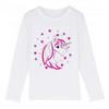 Tee shirt enfant fille - Licorne - Blanc - Manches longues - 100% coton - Taille 3/4 ans