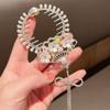Elegante Maiglöckchen-Blume, Perlen-Quaste, Pferdeschwanz-Schnalle, Haarknoten-Clips, Haarnadeln, Damen- und Mädchen-Haar-Accessoires