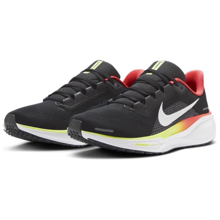 Nike Air Zoom Pegasus 41 Black Crimson Yellow Men Sneakers White Bright-Crimson Neon-Yellow HQ1564-016