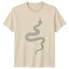 Gestileerde Slang Minimalistisch Tattoo Ontwerp T-shirt Occulte Reptiel Wildlife