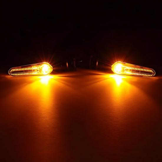 4PCS Clear Lens Turn F+R Signal Light For YAMAHA TRACER VMX T7 Niken MT-09 FZ-6R