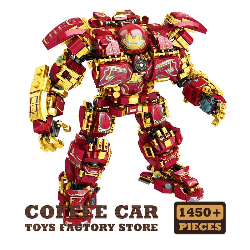 Superheroes Mecha DIY Building Blocks Movie Mech Hero 3D Model Armor Iron Robot MOC Bricks Toys For Adult Kid Boy Christmas Gift