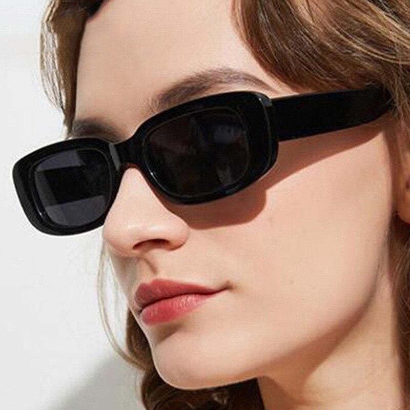 1Pc Small Rectangle Sunglasses Women Oval Vintage Brand Designer Square Sun Glasses For Women Shades Female Eyewear Anti-glare