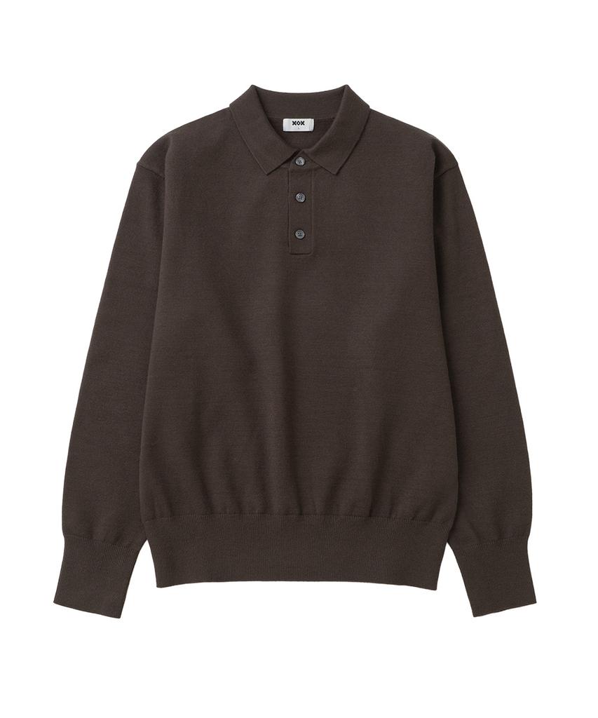 XOX Essential Collared Neck Crop Knit [Brown]