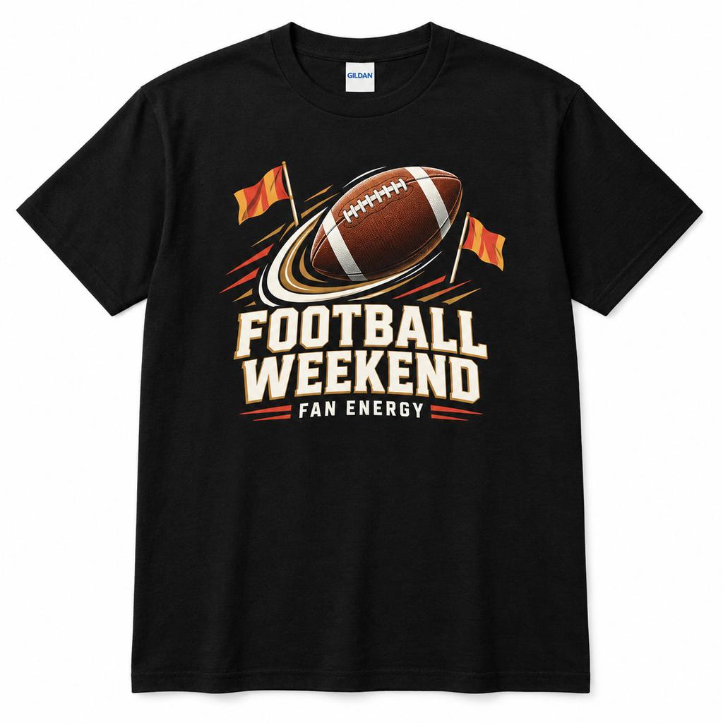 Football Weekend Fan Energy Graphic T-Shirt, Size S - 5XL