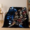 2026 New Anime Attack On Titan Eren Mikasa Cartoon Flannel Blanket,Cozy Soft Throw Blanket for Home Bedroom Bed Sofa Cover Kids
