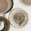 Non-Slip Round Placemat 36/38cm Woven Vase Mats Vintage Cup Coaster Mat  Dining Table