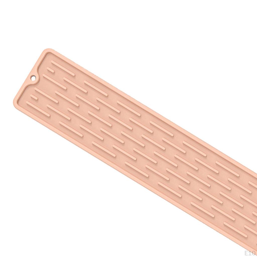 Dish and Utensil Draining Board, Dry Fast Sink Drying Mat, Silicone Heat Resistant Waterproof Drain