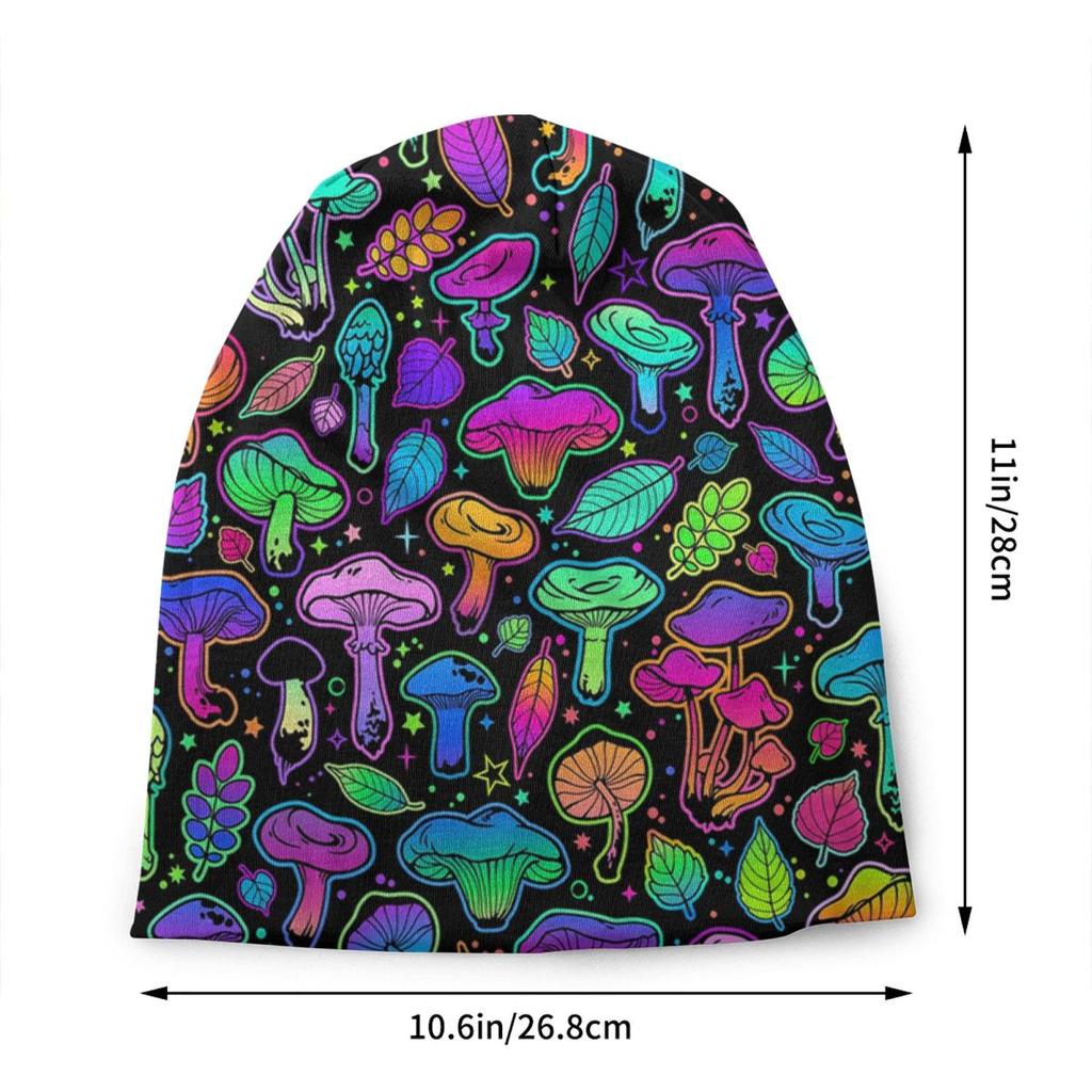 Psychedelic Magic Mushrooms Klobúk Klobúk Pletený klobúk Unisex Dámske Cool Unisex Zimné Teplé Čiapky Skullies Čiapky