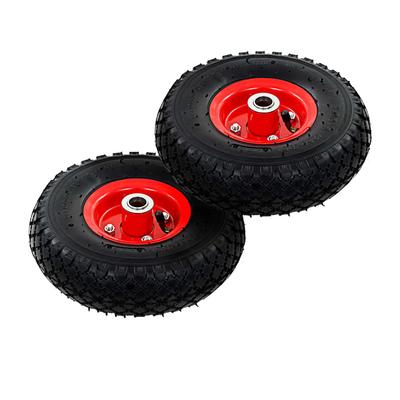 Vidaxl Wheels For Transport Trolley, 2 Pcs, Rubber, 3.00-4 (245X82)