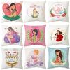 Mother's Day Pillowcase Single-sided Printed Cushion Cover Sofa Pillow Peach Skin Velvet Linen Pillowcase
