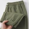 Unisex Schwere Armeegrün Twill Jogginghose: Gemütliche, gerippte Freizeit-Sportbekleidung für Frühling & Herbst