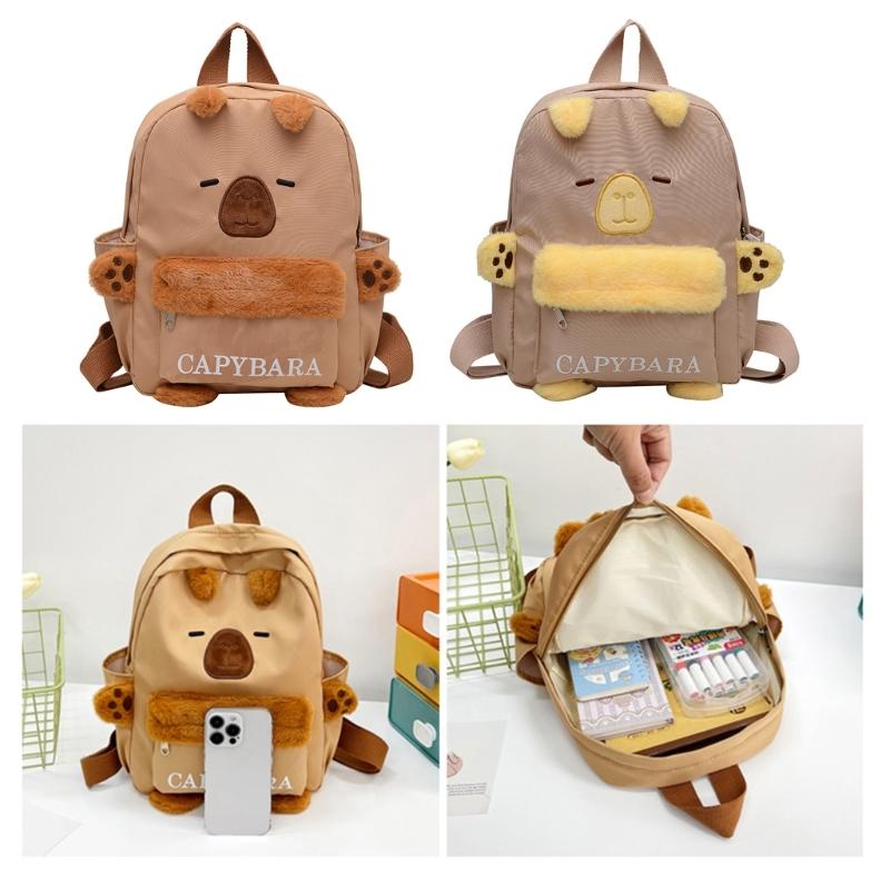Sac à dos Dessin animé Sac à livres Mignon Sac à dos Sac avec Poupées en Peluche Sac d'école pour Étudiant Sac de voyage pour Petite Fille Enfants