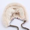 Neue Winter Strickplüsch Ohrenschützer Mütze Verdickter Plüsch Wärme Lei Feng Mütze Nationaler Stil Kälteschutz Bommel Großer Kopfumfang
