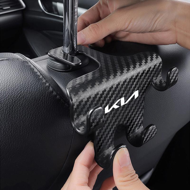 Car Interior Seat Back Hooks Double Hook Storage Accessories For KIA K9 Sportage Niro K5 Carnival EV6 EV9 EV3 K8 Stinger Forte kcwx20
