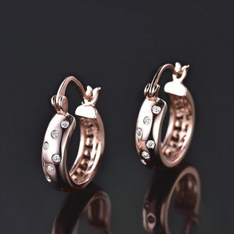 Fashion 925 Sterling Silver Earrings Zircon Crystal Earrings For Women Charm Jewelry Gift