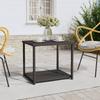Vidaxl Side Table, Black, 55X45X49 Cm, Poly Rattan