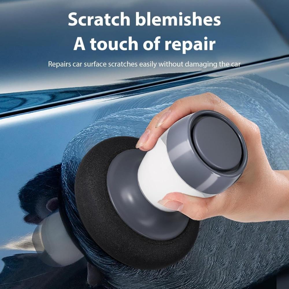 Auto Wax Polish & Scratch Repair Tool - Press-Type Liquid Release, Multi-Surface Buffer for Glass, Plastic, Leather, Ideal for Paint & Tire Shine