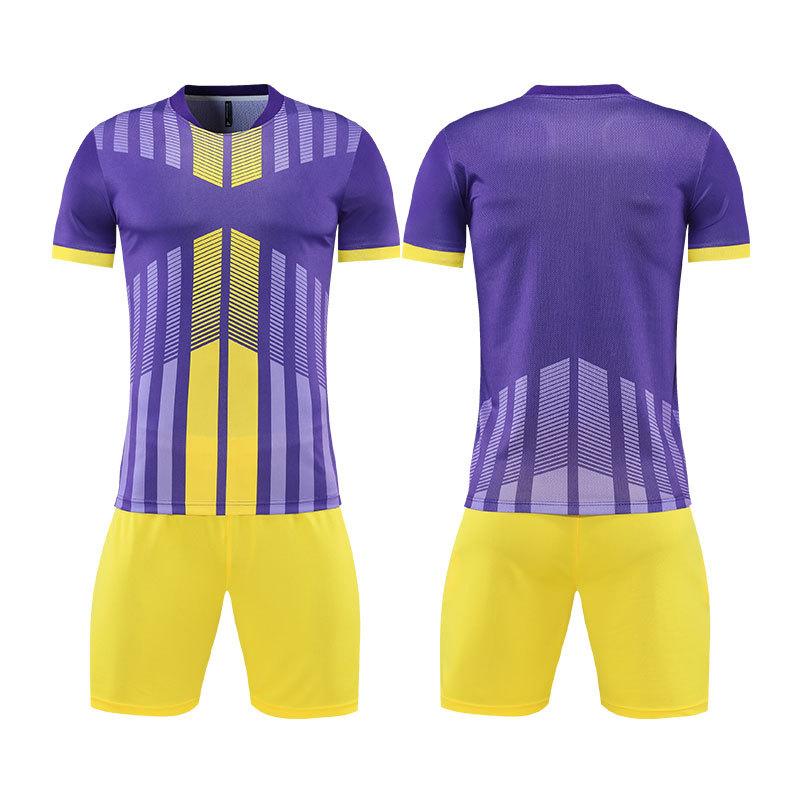 Short-sleeved Football Jersey Set The Same Long-sleeved Football Training Jersey Is A Team Breathable Competition Jersey.