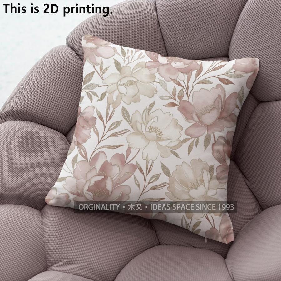 Housses de coussin florales roses Housse de coussin Convient pour canapé chambre voiture Housse de coussin