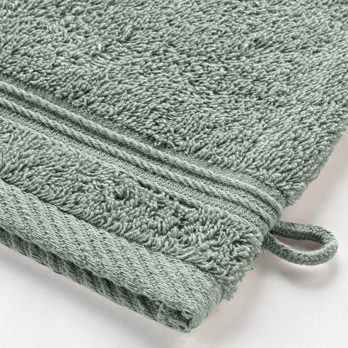 Lot de 2 gants de toilette 15 x 21 cm Tendresse vert cèdre