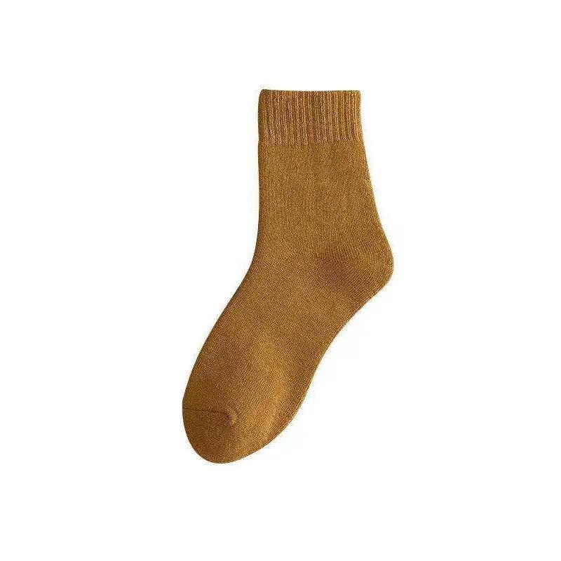 Confinement socks postpartum autumn and winter plush thick socks women's plush medium tube plush thickened floor sleeping stockings