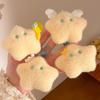 Cartoon Plush Star Pendant Good Luck Star Moon Keychain Key Ring Bag Hanging Charms  Girls