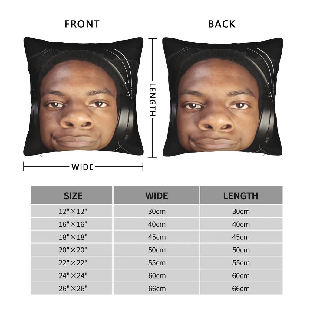 Pillow Case Funny Anchor iShowSpeed Reaction Meme Graphic Pillow Cover For Living Room Bed Chair Fashion Pillowcases