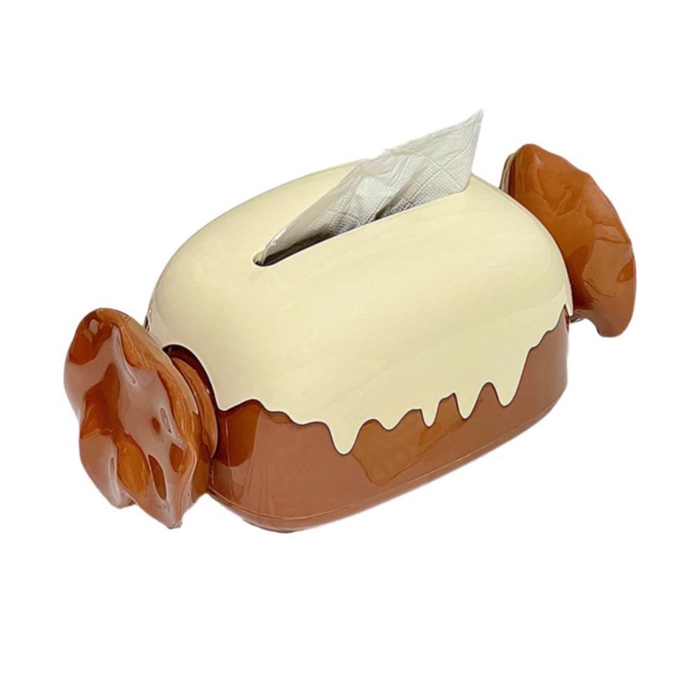 Cartoon Candy Tissue Box Decorative Plastic Napkin Holder Exquisite Large Capacity Paper Towel Dispenser Home Decor
