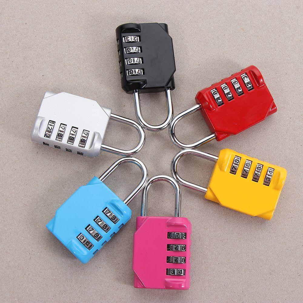 Combination Lock Resettable Waterproof 4 Dial Digit Password Lock Travel Accessories Padlock
