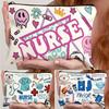 Zipper Closure Charger Storage Pouch Print Design Electronics Bag Cable Organizer Bag  Travel Use