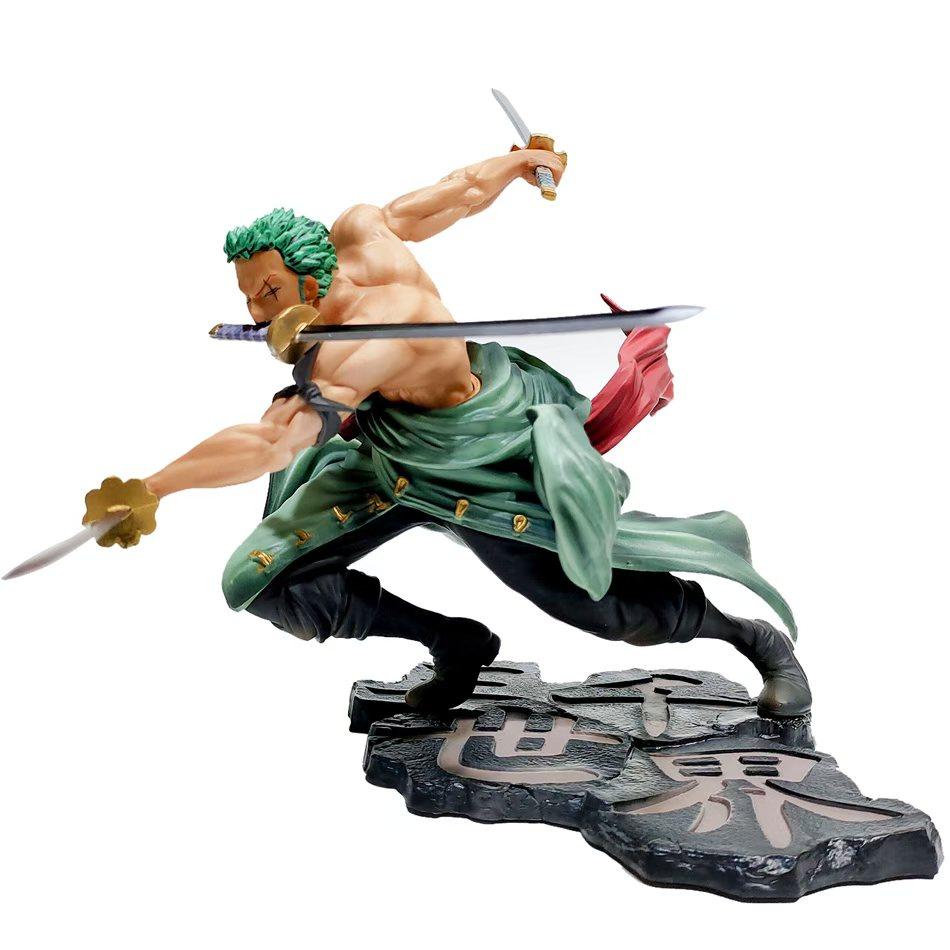 One Piece 10CM Roronoa Zoro Figuur Anime PVC Actiemodel Driebladige Sa-maximum Verzamelspeelgoed Cadeau voor Kinderen