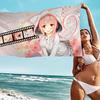 S-Super Sonico Microfiber Printed Beach Towel Mountain Climbing Yoga Beach Swimming Running Absorbent Soft Towel