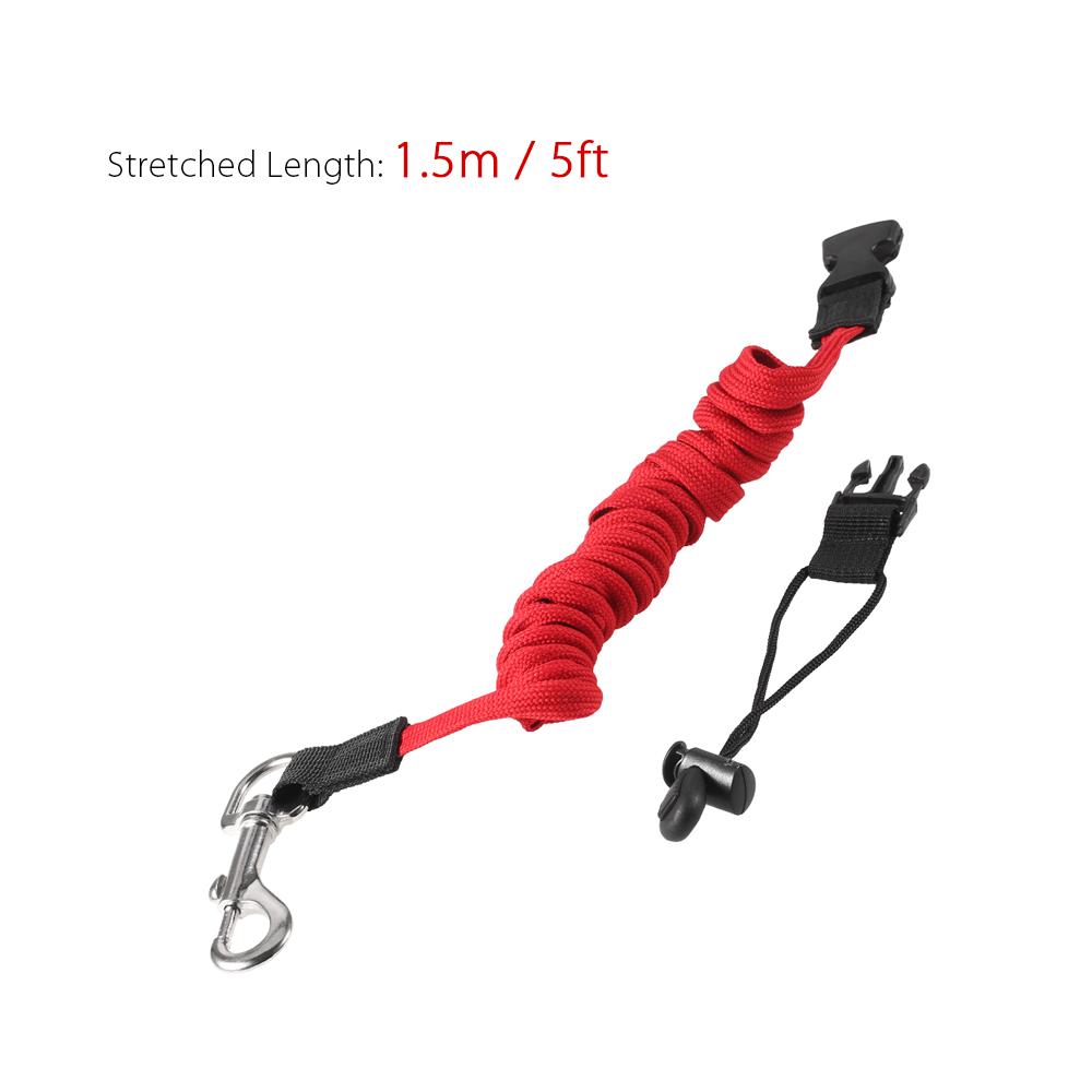 Elastisch Peddel Leash Kajak Kano Hengel Roeiboten Gekruld Lanyard Koord Bindtouw