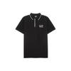 EA7 Color Block Logo Print Casual Short Sleeve Polo Shirt Men Tops Black 3RPF17-PJ03Z-1200