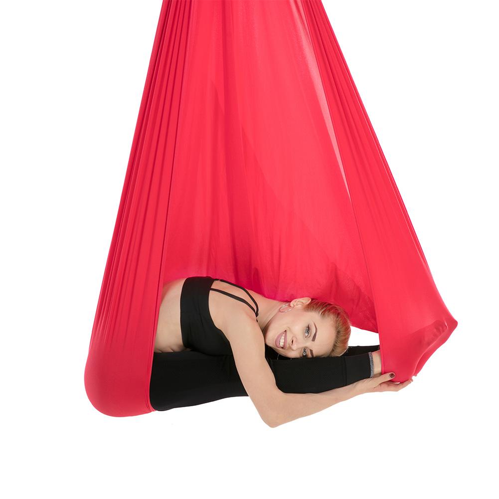 5.5 Yards Aerial Yoga Hammock Fabric Pilates Yoga Anti-Gravity Flying Swing for Indoor Fitness Bodybuilding (5mx2.8m)