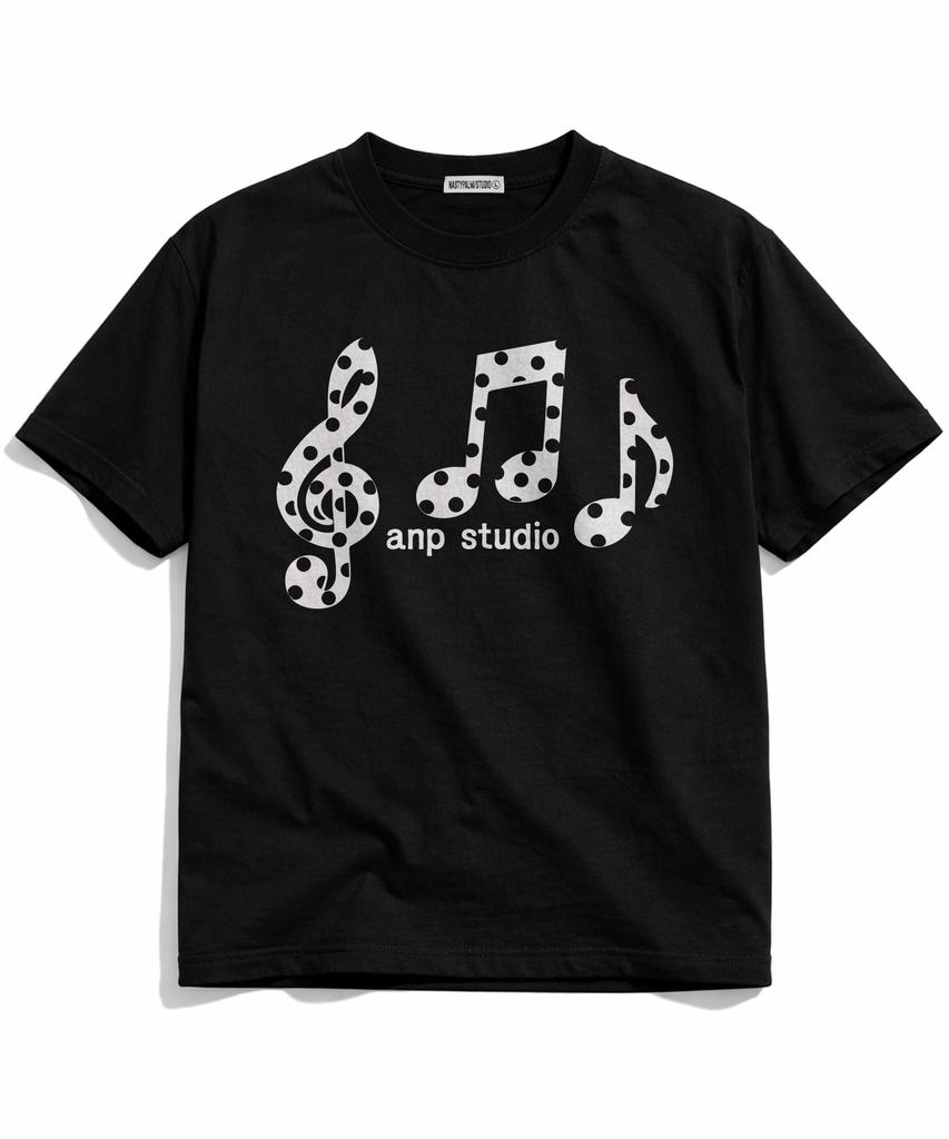 NP STUDIO Sound Note Oversized Short Sleeve T-Shirt [ 2 Colors ]