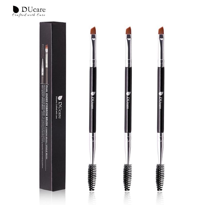 DUcare 3pcs Eyelash Eyebrow Brush Double Head Brush 2 In 1 Professional Cosmetics Beauty Tools Eyebrow Comb Makeup Brushes