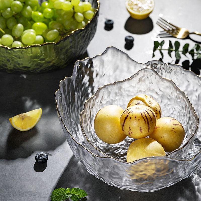 Set di insalatiere in vetro giapponese Phnom Penh per uso domestico, ciotola per riso, zuppa, piatto di frutta, stoviglie creative per dessert