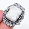 Natural Howlite Jasper Gemstone 925 Sterling Silver Jewelry Ring Size 9.5 ZS-1094