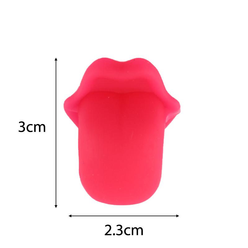 6/12pcs Wine Glass Marker Wine Charms Glasses Identifier Marker Cups Glasses Markers Silicone Glass Tongue Shape Glasses Tags