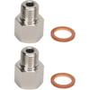 2 Pcs Sender Adapters 1/8in NPT Female To M10 X 1.0 Male Threaded Pressure Gauge Adapter with Washer, Stainless Steel Oil Reducer Adapter
