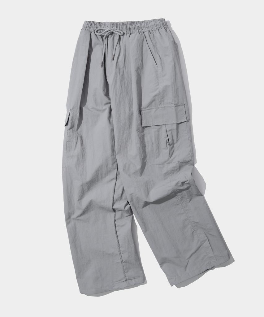 SOME PLACE [2Pack] Pocket Cargo Nylon Two-Way String Elastic Pants