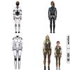 Elastyczny Kombinezon Bodysuit z Nadrukiem Zbroi Robota Kostium na Halloween Cosplay