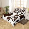 Brown Wildlife Highland Cow Three-Piece Digital Printed Bedding Set Bed Cover